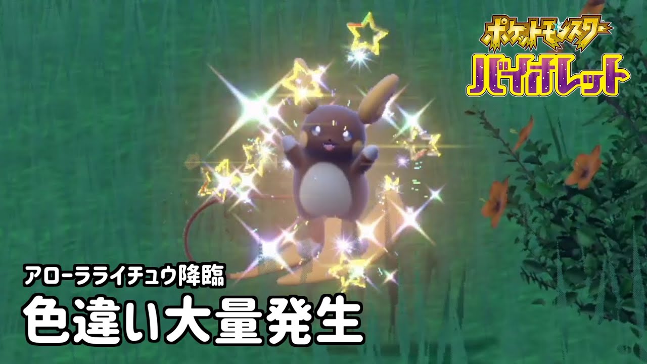 最後にアローラライチュウ色違い&証探し #ポケモンsv