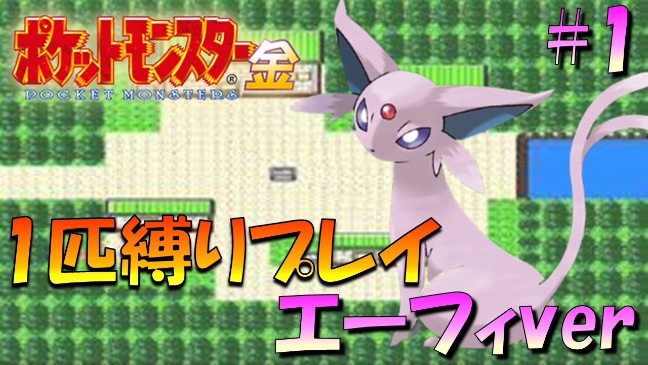 【ポケモン金銀】ポケモン1匹縛りプレイ!!エーフィきみに決めた！part1【ゲーム実況】【縛りプレイ】