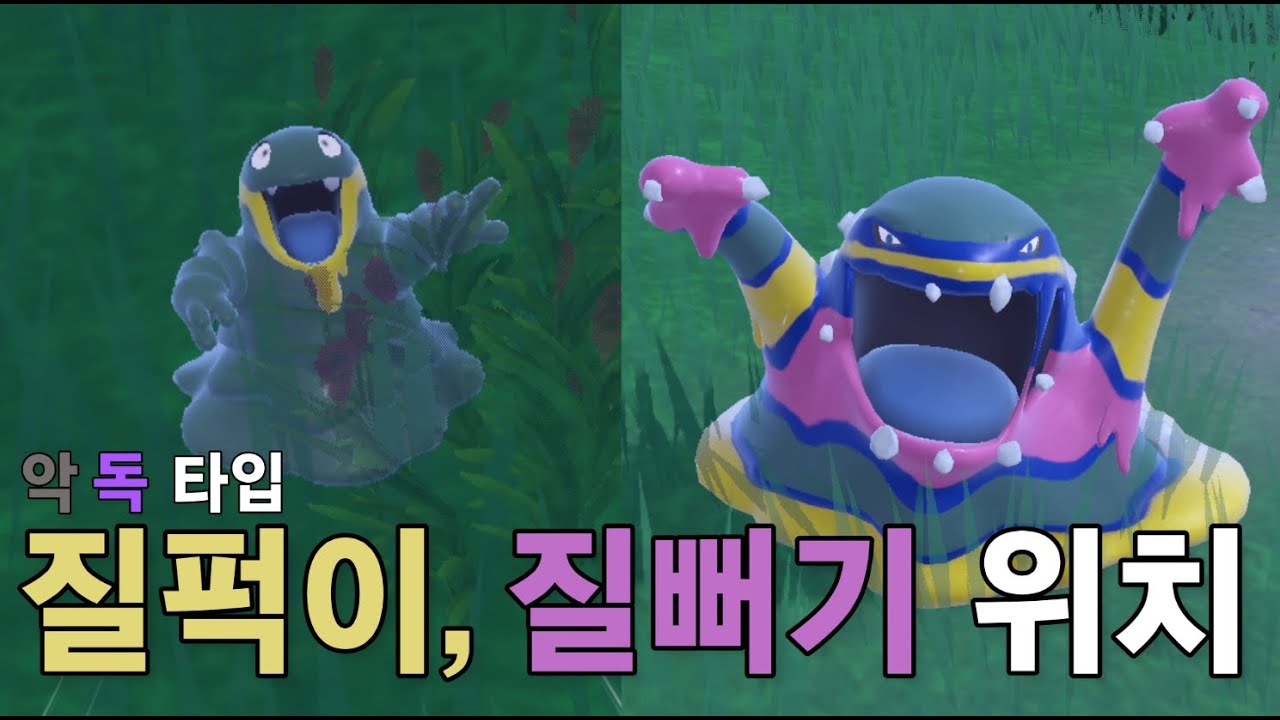 알로라 질퍽이, 질뻐기 고정 위치