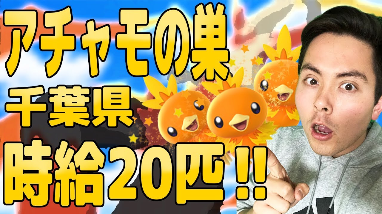 ポケモンGO！アチャモの巣で大暴れ！時給２０匹以上！千葉県船橋運動公園！【Pokemon Go】
