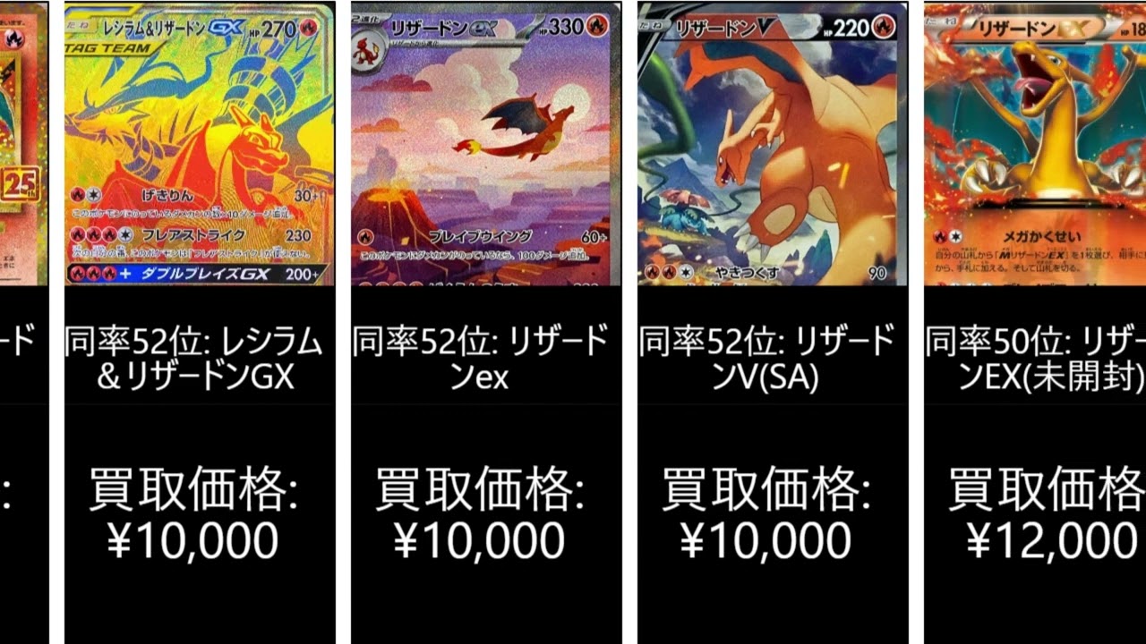 【2/25時点】リザードン高額買取ランキングトップ100【ポケモンカード】