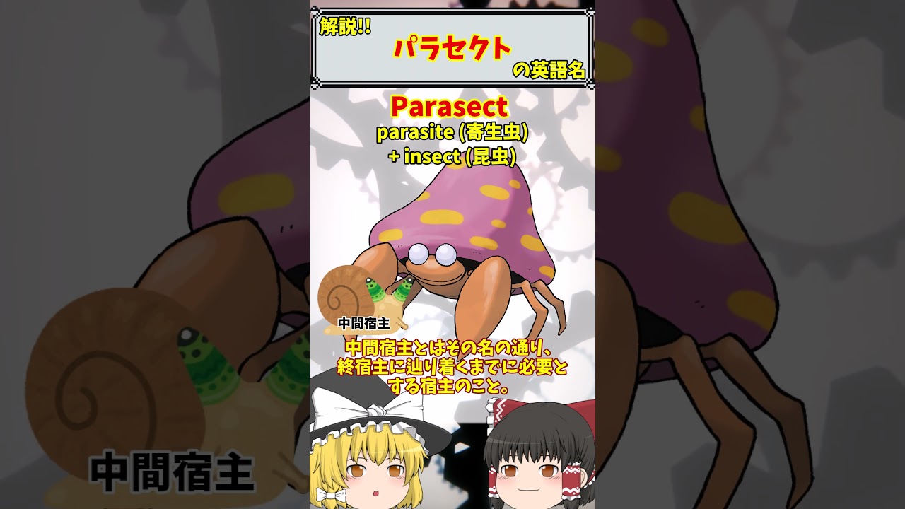 【英語でポケモン】No.047 パラセクト【海外ポケモンゼミナール】 #ポケモン #ポケモンゆっくり解説 #ポケモン解説 #海外 #英語 #toeic