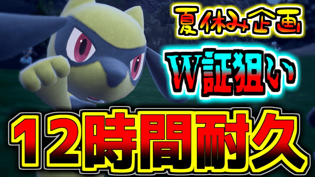 【夏休み企画】遂にこの時が来た…!『W証リオル狙い』で12時間耐久厳選!!【ポケモンSV】
