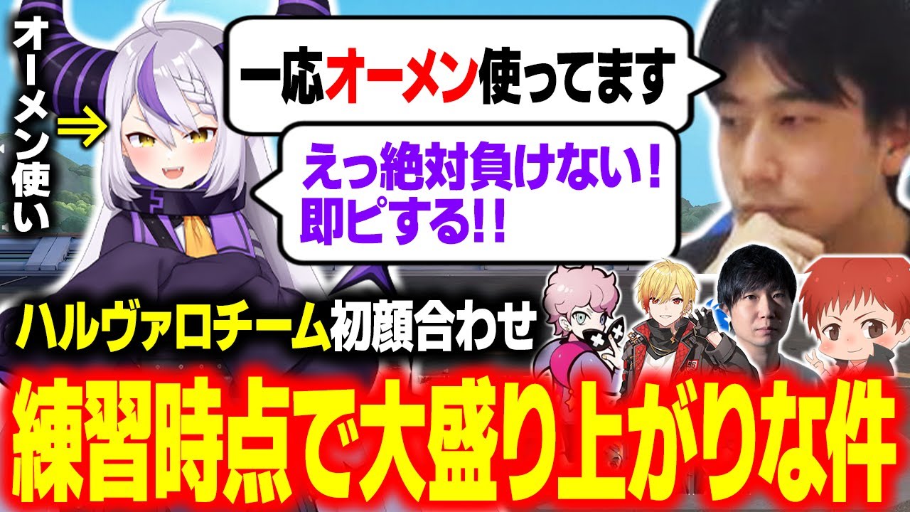 【VALORANT】ハルヴァロに参加！初顔合わせから大盛り上がりのラプラスチームBの様子がこちら【ハイタニ ラプラス・ダークネス 96猫 赤髪のとも ドンピシャ ふらんしすこ】