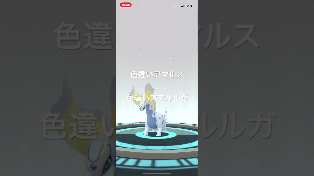 ポケモンGO 色違いアマルスを色違いアマルルガへ進化！ #pokémon #ポケモン