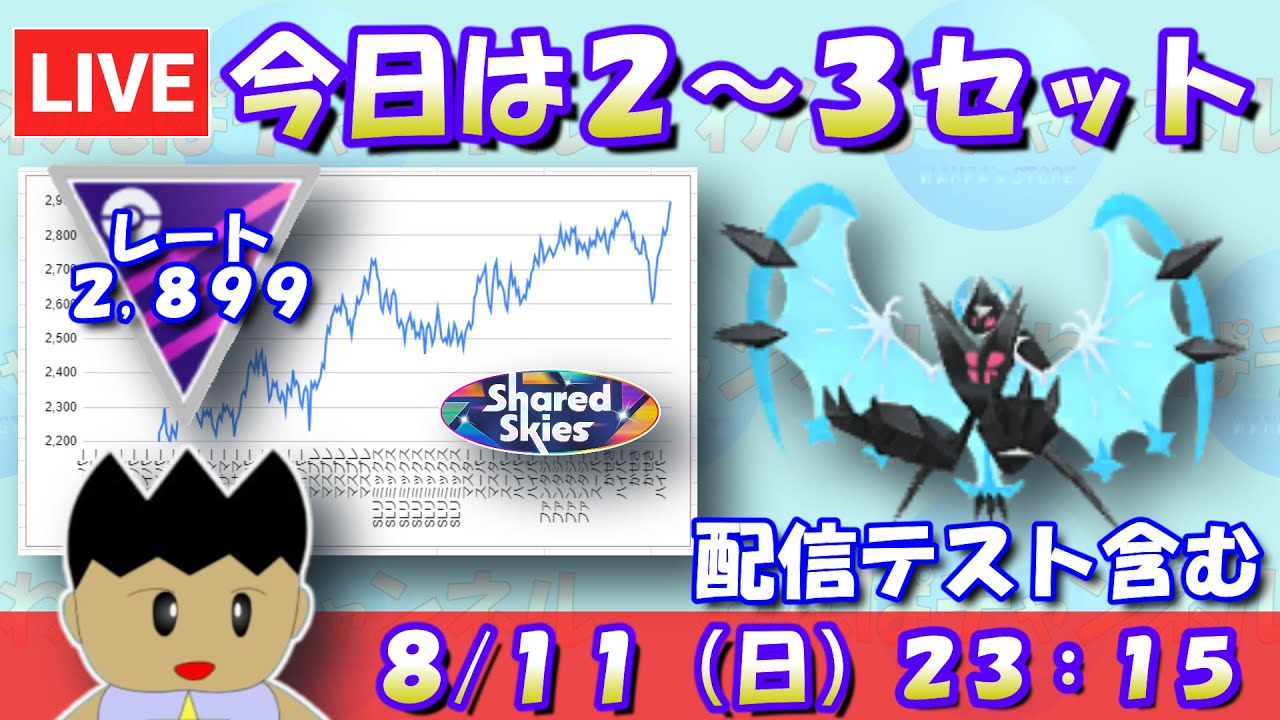 今日は移動日につき2～3セット！配信テストも含みます！！レート2,899～【マスターリーグ】【ポケモンGO】【GBL】