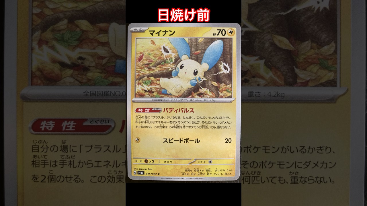 マイナンの日焼けポケカ