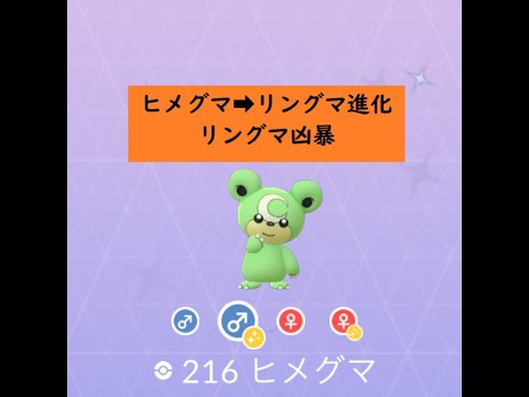【ポケモンGO】色違い進化動画 ヒメグマ➡リングマ#Shorts