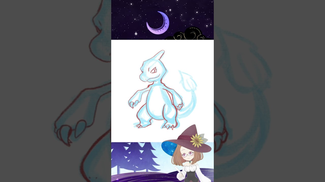 【１日１ポケモン】5日目 リザード描いてみた【お絵描きチャレンジ】