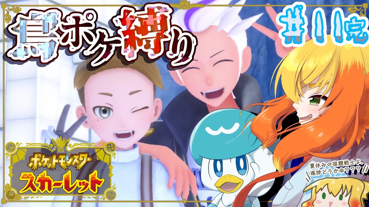 【ポケモンスカーレット 鳥縛り】僕はヨダカ！スグリとピリピリするよりウェイウェイしたいなあ…✌😎✌ = 戦闘不能禁止エリアで倒されたら即終了 = #11完【鳥詩ペタ】【オカメインコ冒険者Vtuber】