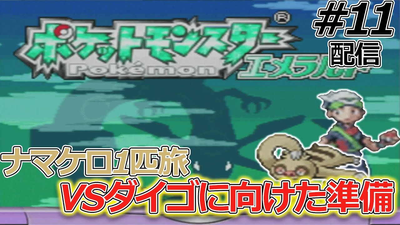 【ナマケロ1匹縛り】2ターンに1回しか動けないナマケロ1匹でエメラルドストーリークリアできるのか確かめる配信#11【ポケモンエメラルド】