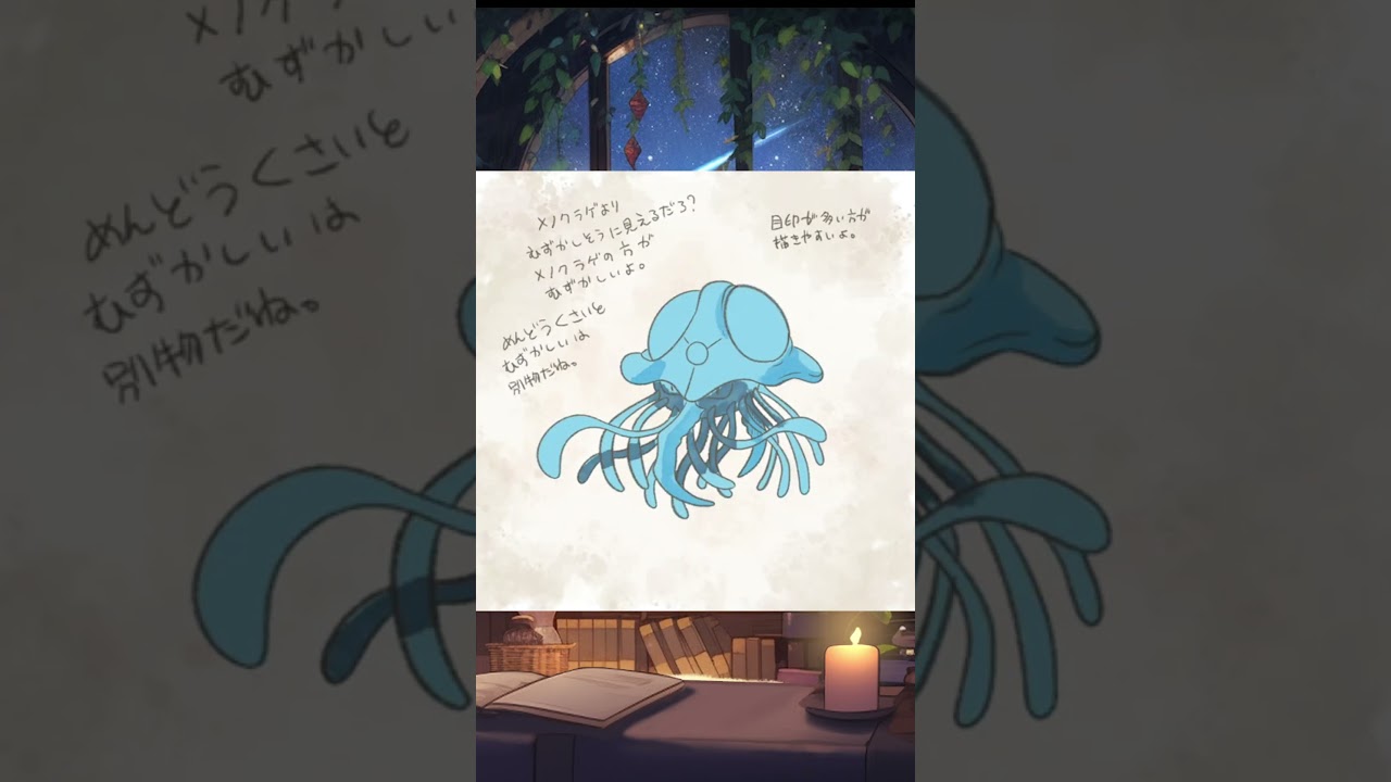 【1日1ポケモン】73日目 ドククラゲ【描いてみた】