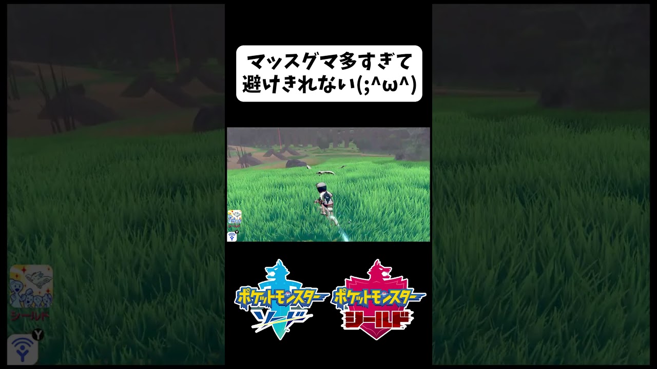 マッスグマ多すぎて避けきれない【ポケモン剣盾】 #shorts #ポケモン剣盾 #ワイルドエリア #ガラルマッスグマ