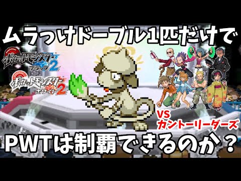 【ポケモンBW2】ムラっけドーブル１匹だけでPWTは制覇できるのか？【VSカントーリーダーズ】