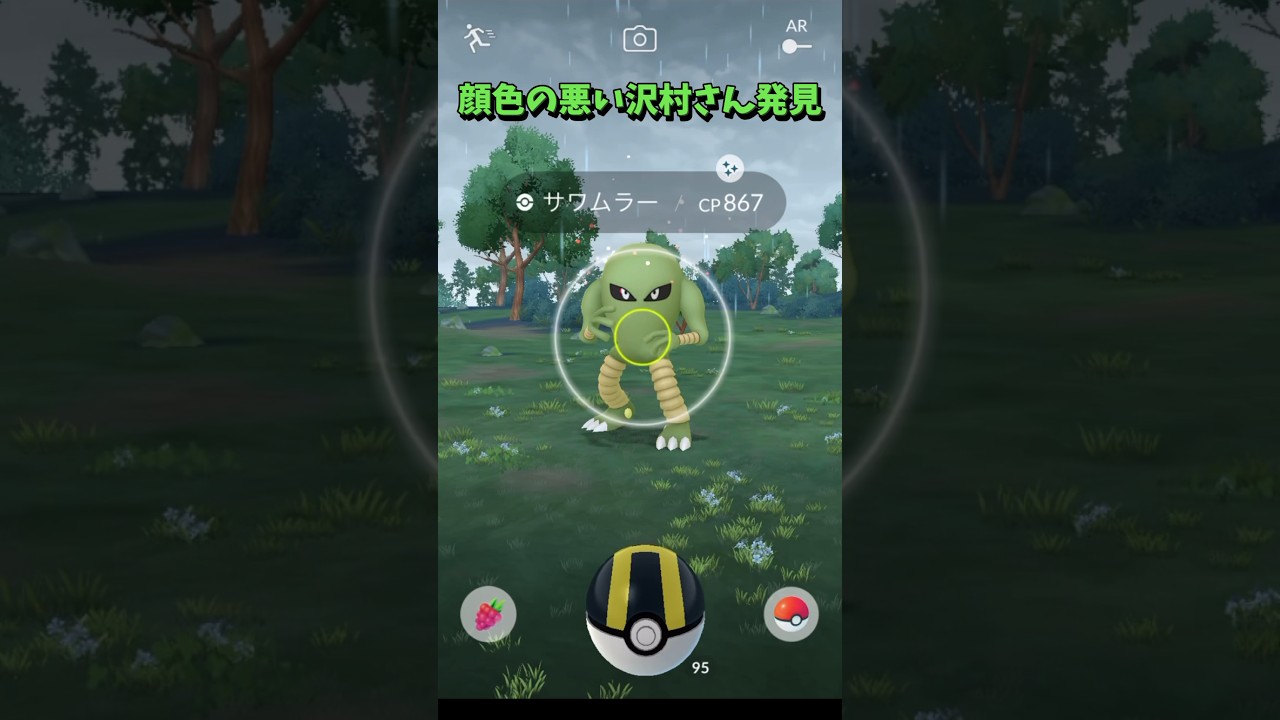 ポケモンGOサワムラー顔色の悪い沢村さんをハイパーボールでゲット #shorts #pokemon