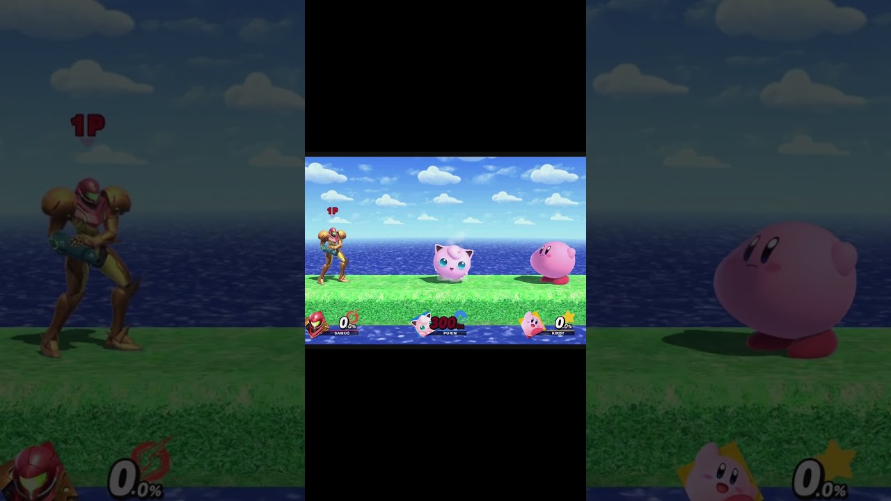 プリンちゃん！あぶなーい！サムスのチャージショットをよけれたのに…！【スマブラSP】#スマブラsp #検証 #きほんはまる