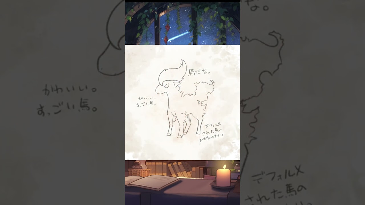 【1日1ポケモン】77日目 ポニータ【描いてみた】