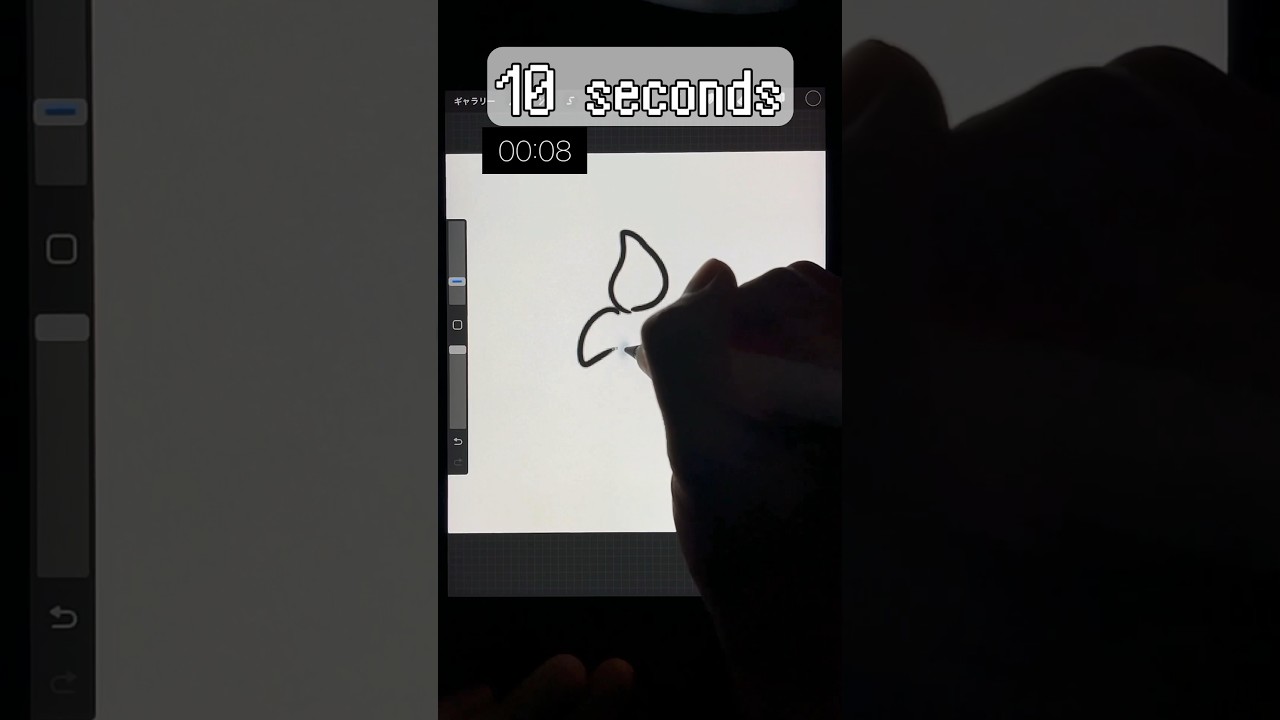 ヒトモシを10秒と1分で描いてみたかった Drawing Litwick in 10 second,1 minute #イラスト #ポケモン #pokemon #shorts