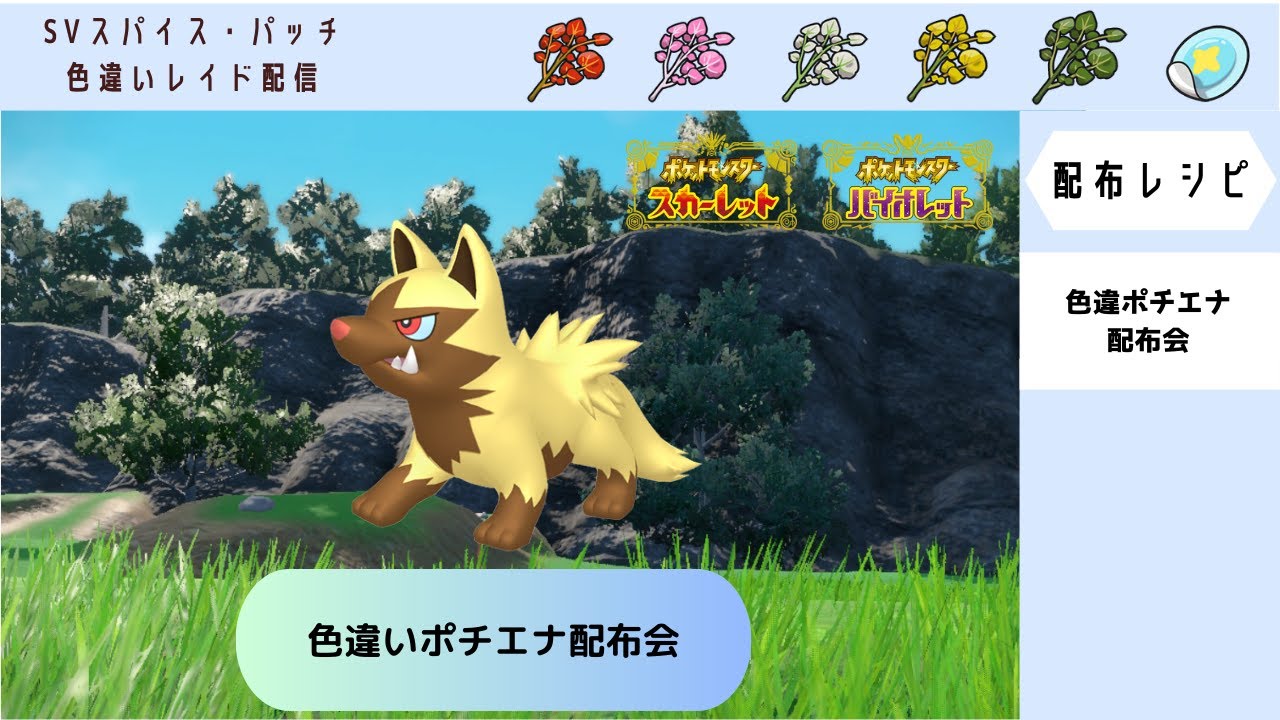 【ポケモンSV】色違いポチエナ配布会　【自動レイド　参加自由】