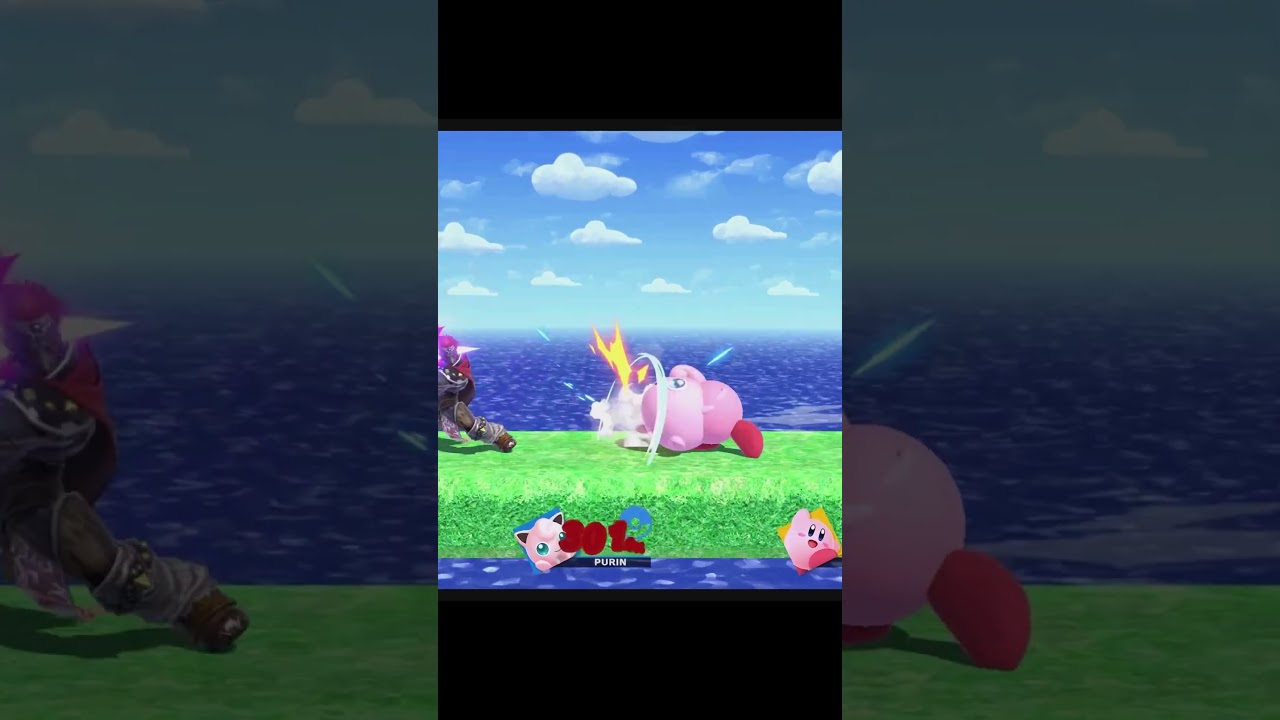 プリンちゃん！あぶなーい！ガノンの魔人拳をよけれたのに…！【スマブラSP】#スマブラsp #検証 #きほんはまる