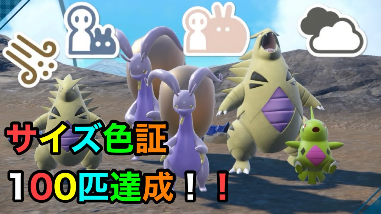 【色証】最大•最小サイズのダブル証色違いバンギラスと色違いヒスイヌメルゴンを厳選！！【ポケモンSV】【４大サマーイベント】