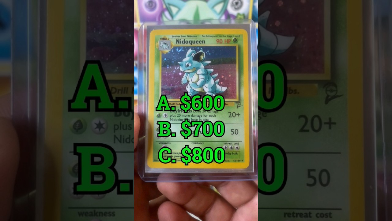 Guess The Price of Base Set Nidoqueen? #shorts #pokemon #pokemoncards #pokemontcg #tcg