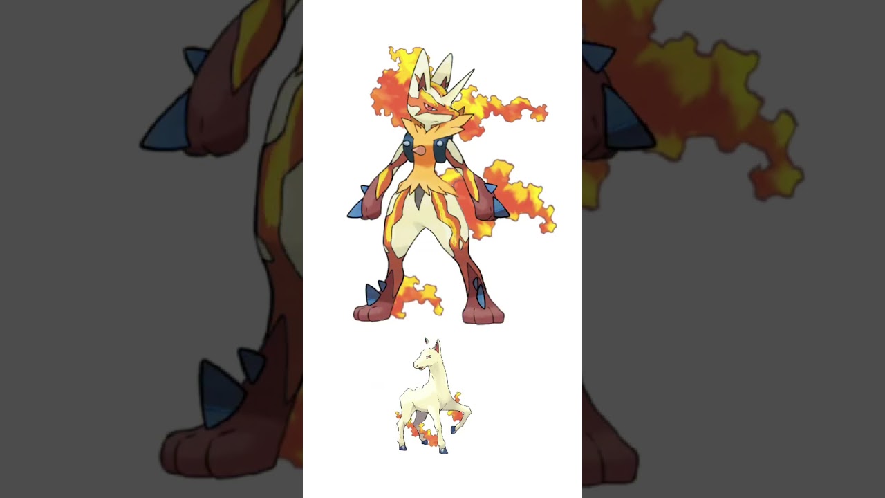 メガルカリオ＋ギャロップ合成。業火拳闘士　#ポケモンフュージョン #改造ポケモン  #伝説のポケモン #最強ポケモン #pokemon