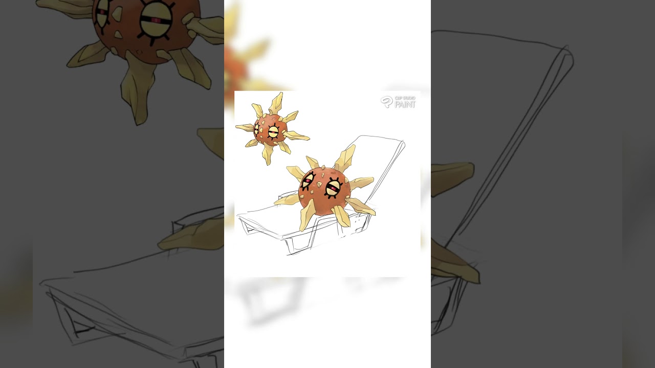 ポケモン描いてみた［ソルロック］  #ポケモンイラスト  #shorts