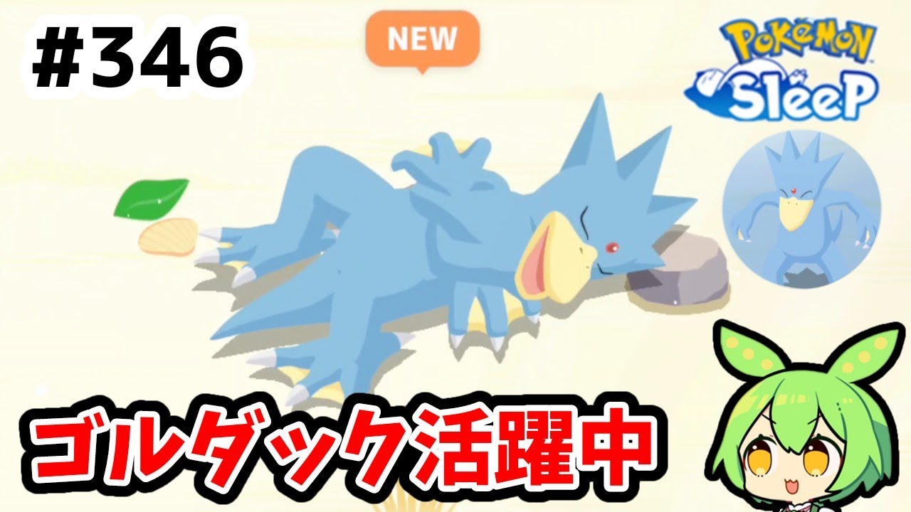 【睡眠リサーチ】＃346『ゴルダックのスキルが気持ち良い！』【ポケモンスリープ/pokemon sleep】【無課金ゆっくり実況ずんだもん】
