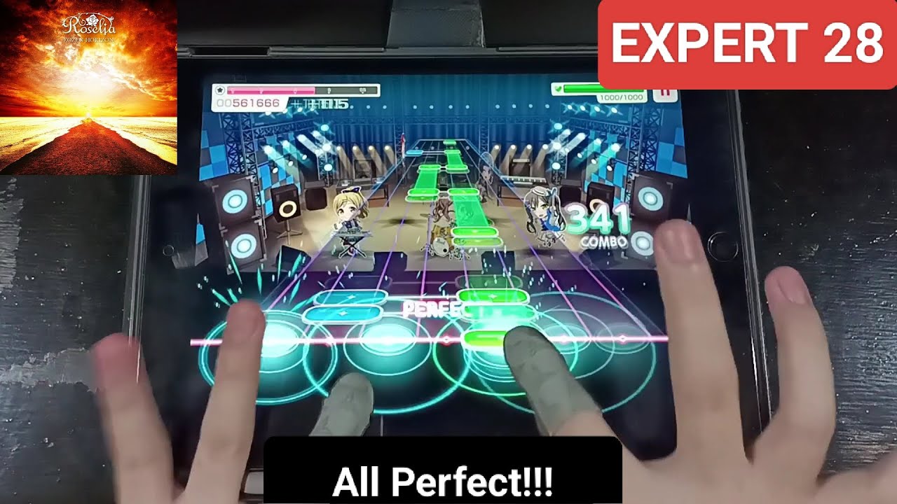 [バンドリ/ガルパ]　ROZEN HORIZON - [Expert 28]「手元動画/All Perfect」