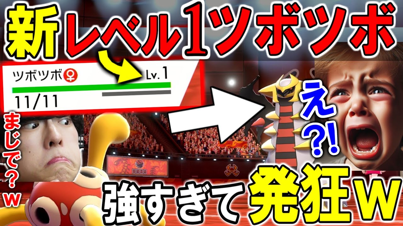 新型レベル1ツボツボに伝説キッズ発狂ｗｗｗ【ポケモン剣盾】