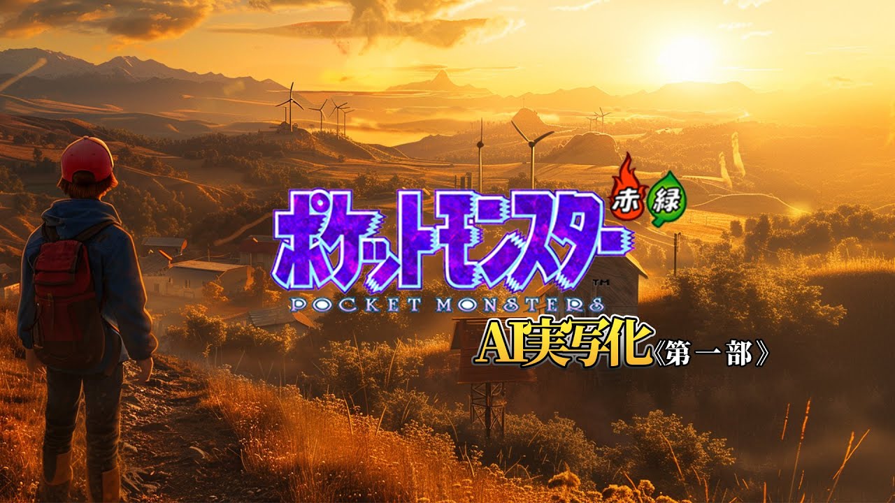 【ポケットモンスター赤緑】AI実写化でストーリー再現してみた《前編》