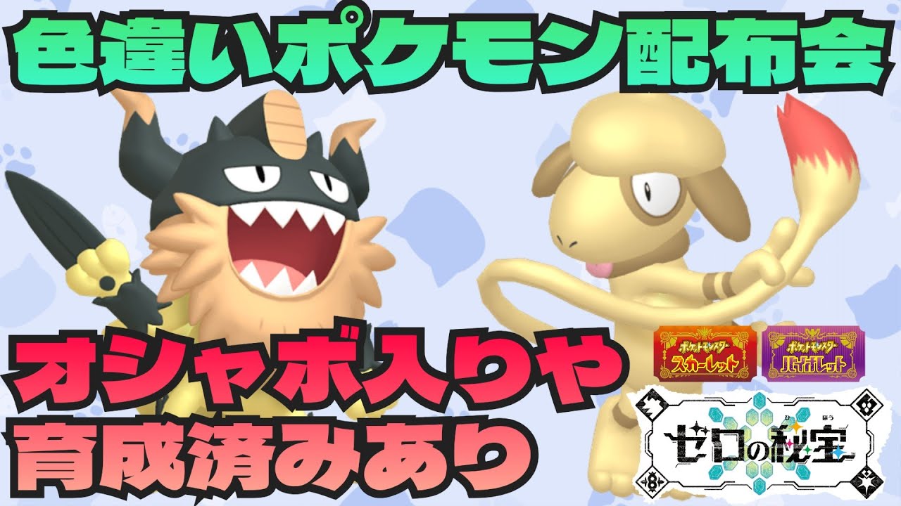 オシャボ入りや育成済み等色違いポケモン配布会！ポケモンSV