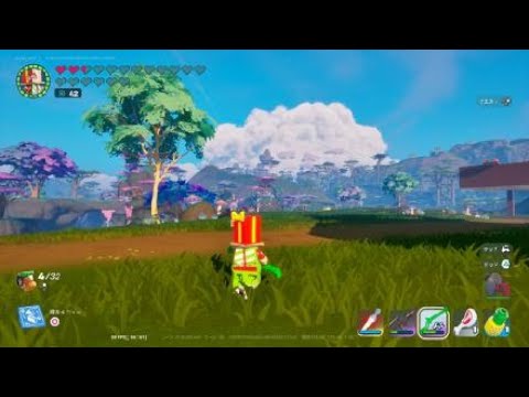 レゴフォートナイトのサンドボックスでクロムボを銃を使ってたおせた！！