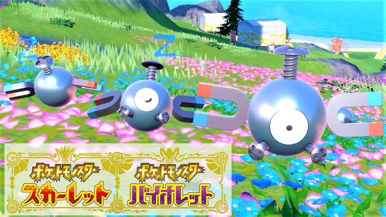 【可愛い】コイル６匹に囲まれて癒されピクニック【ポケモンSV】