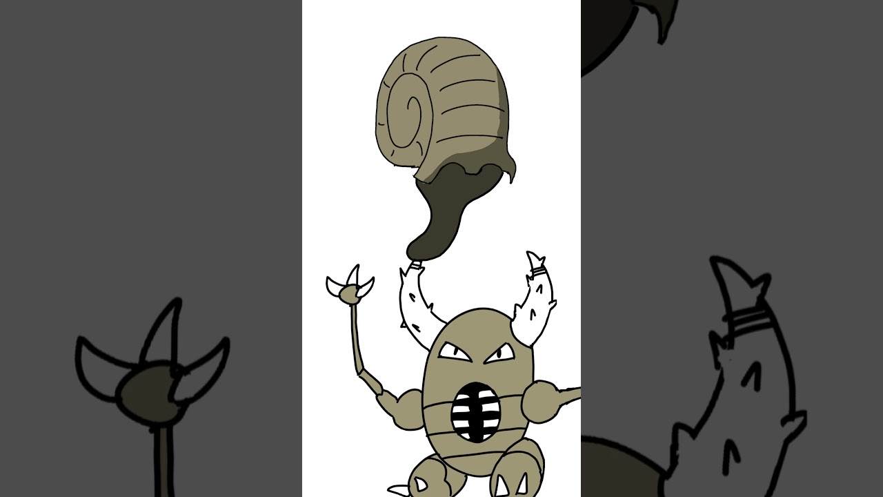 (포켓몬 동심파괴) 암나이트 조개 화로구이 / 도와준 친구 : 브케인,쁘사이저 #pokemon #animation #포켓몬 #애니메이션 #memes #병맛#shorts