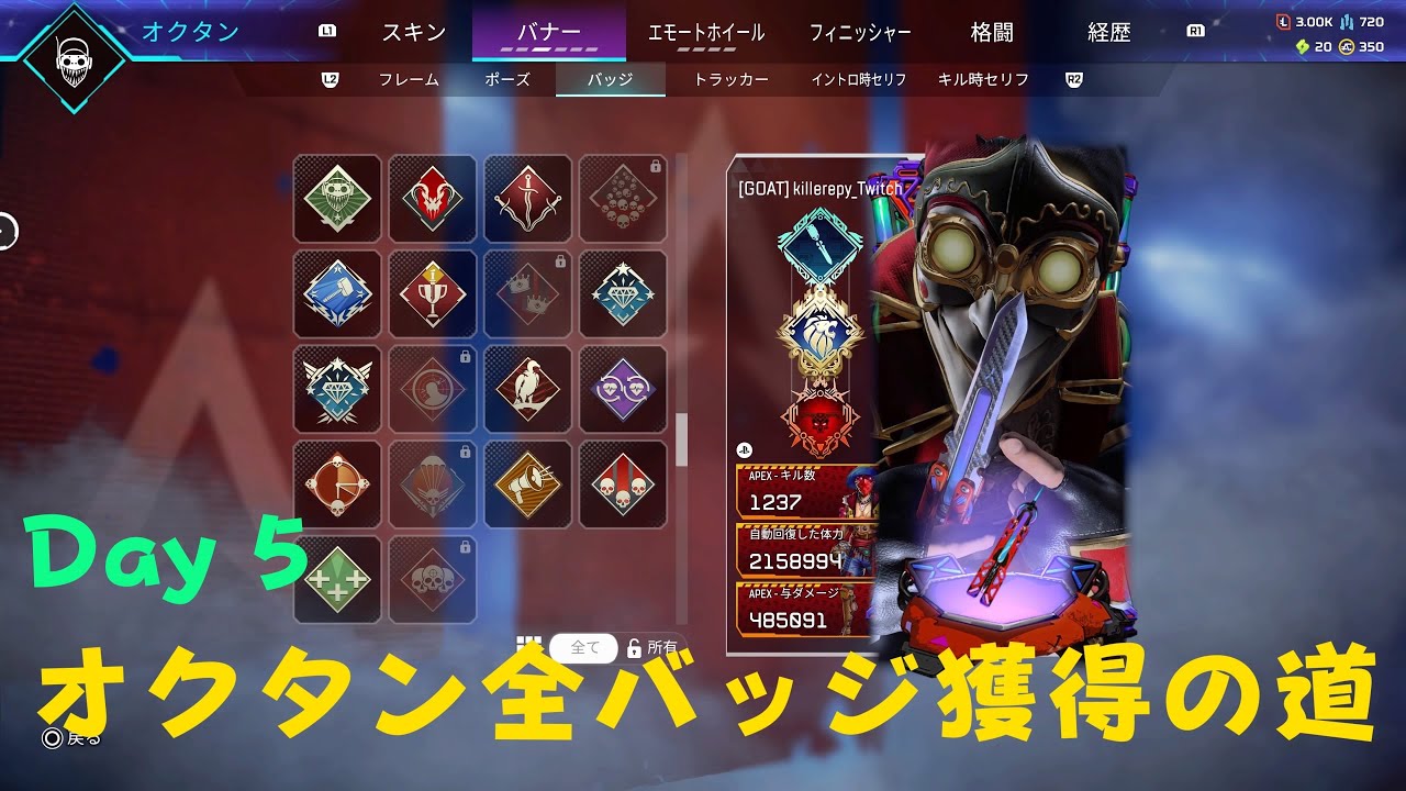 オクタン全バッジ獲得の道　Day 5