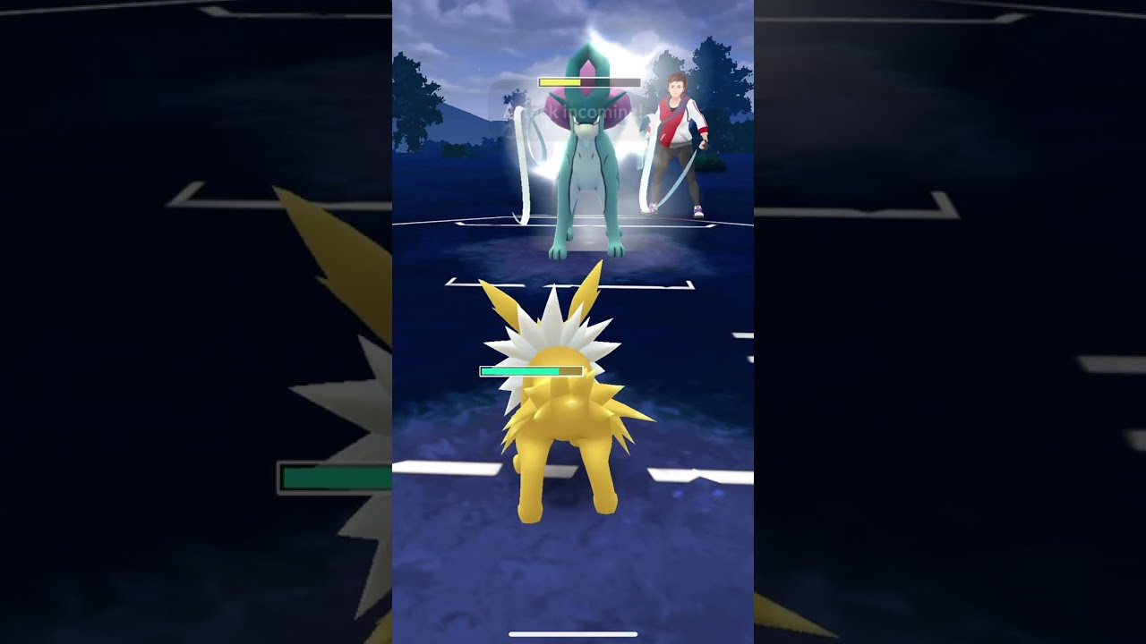 Jolteon⚡️breaks a #Shiny Suicune 💦 #PokemonReels