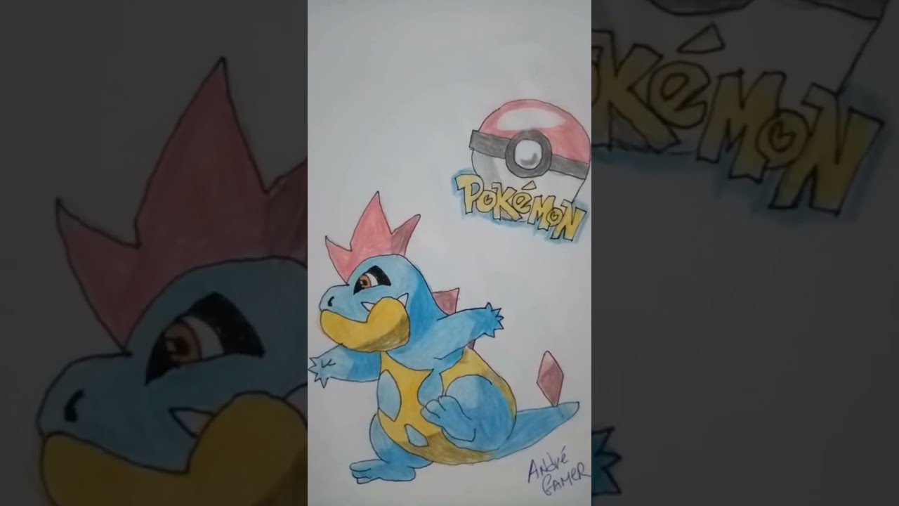 Pokémon Croconaw #shorts #video #viral #subscribe #pokemon #funny #reels #anime  #gaming #fyp #art