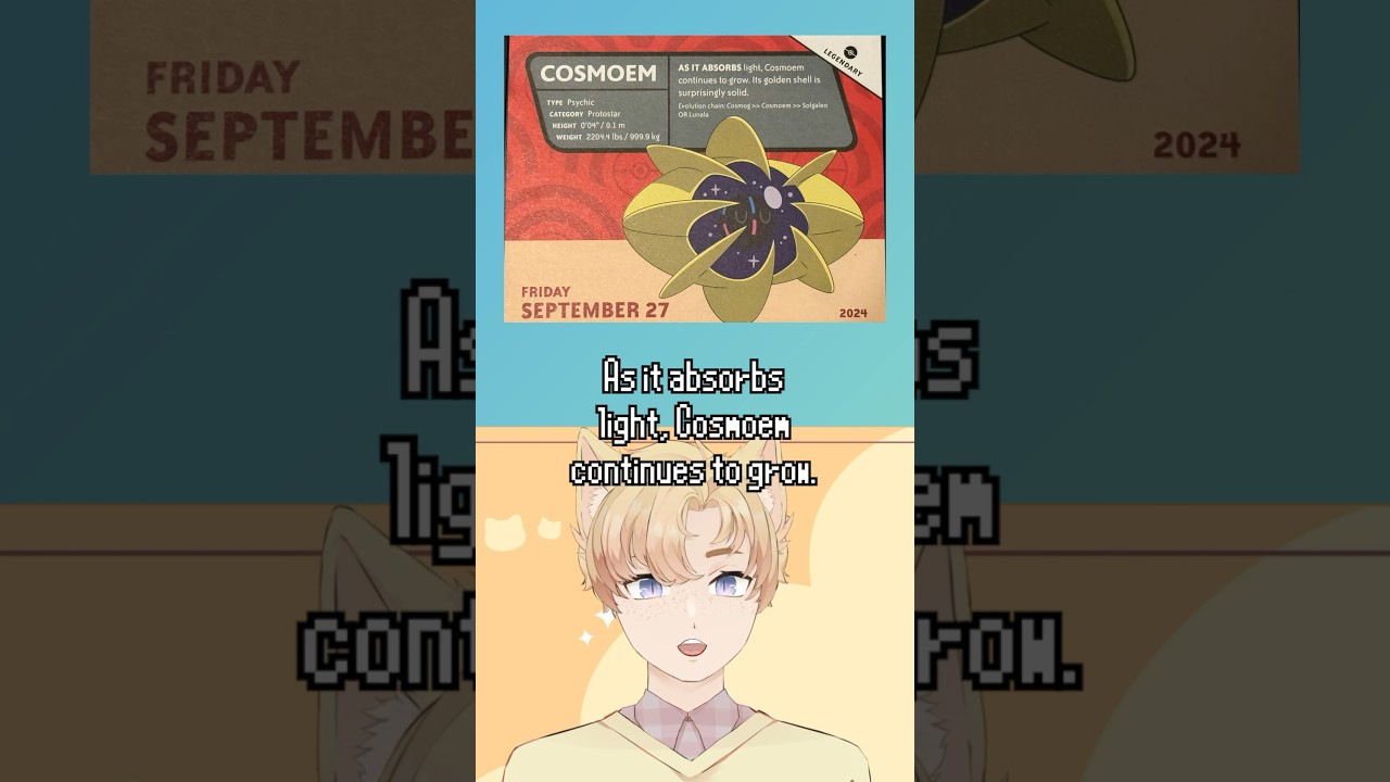 #pokemon of the Day! September 27th - Cosmoem #pokemoncalendar #vtuber #pokedex