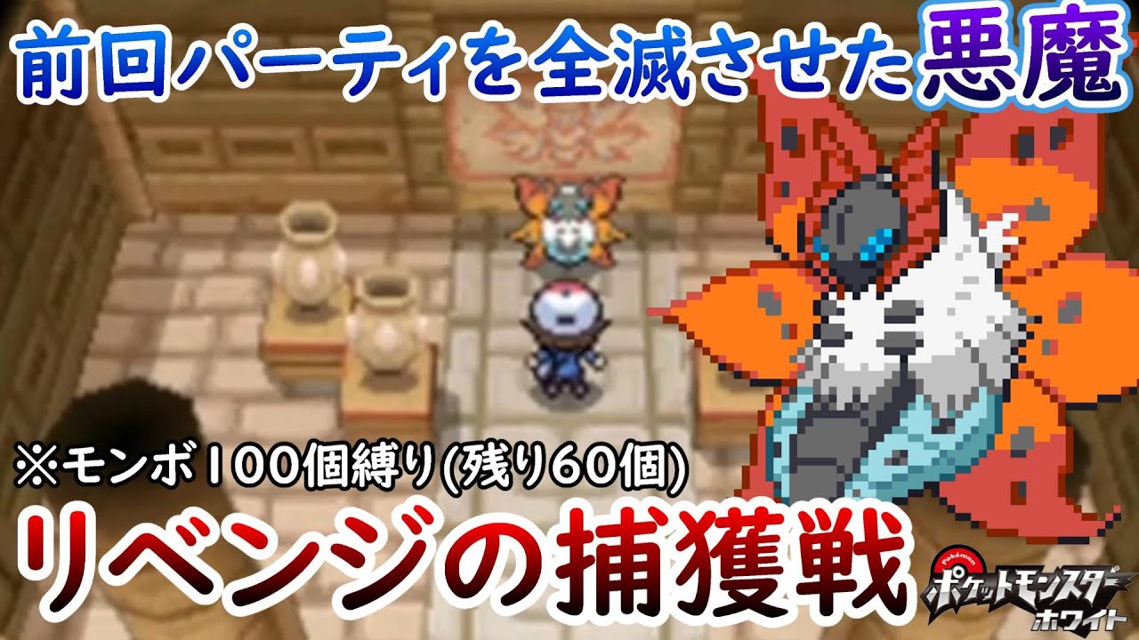 【ひんしで即逃がす縛り】神回すぎたウルガモス捕獲戦【ポケモンBW】
