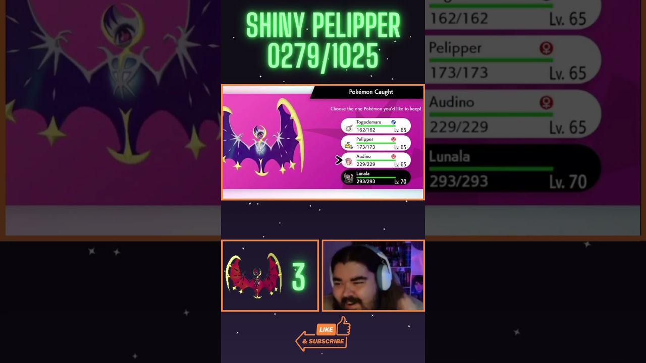 Shiny Pelipper Live Reaction! #pokemon #shinypokemon #pelipper #shinyhunting #dynamaxadventures