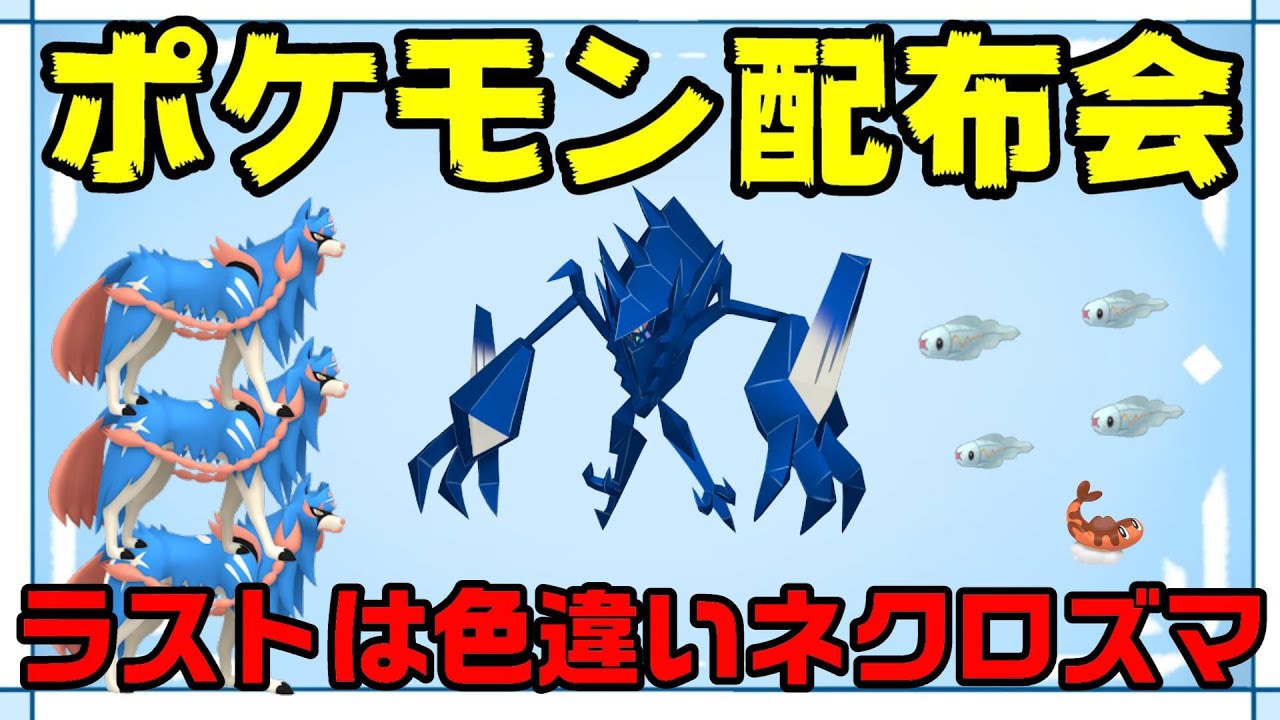 【ポケモン配布会】ラストは色違いネクロズマ シビシラス＆ザシアン祭り 色違い＆伝説ポケモン配布会