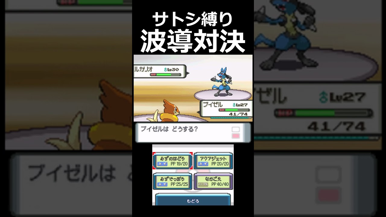 トバリジム！ルカリオ対ブイゼル！！【ダイヤモンドパールサトシ縛り】