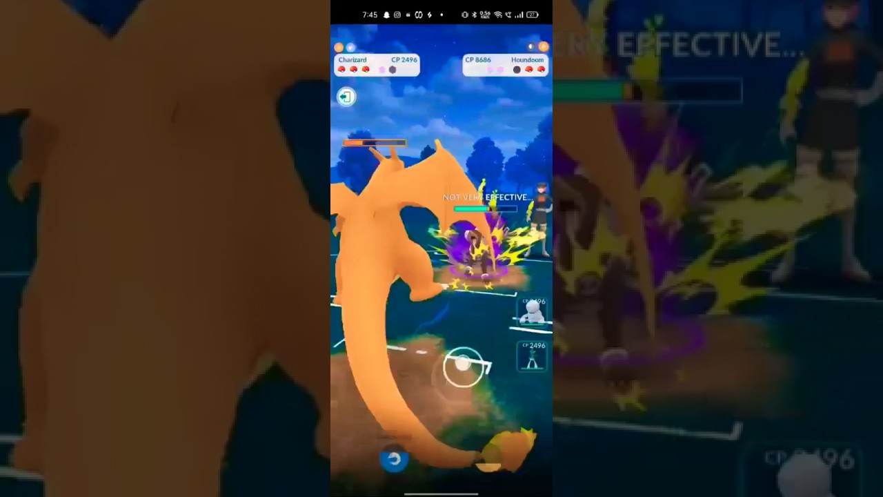 Charizard vs💥 houndoom battle win #music💥 #beach