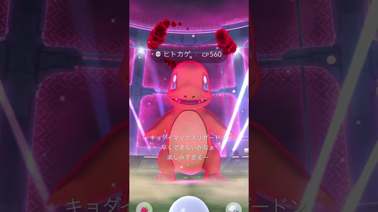 【ポケモンGO】100%ダイマックスヒトカゲゲッチャレ #ポケモン #charmander #ショート #ダイマックス #pokemongo #shorts #파이리 #ヒトカゲ