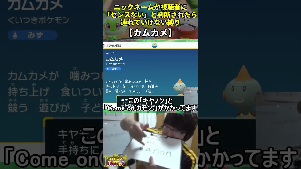 【ポケモンSV】ハイセンスニックネーム縛り命名集(カムカメ)