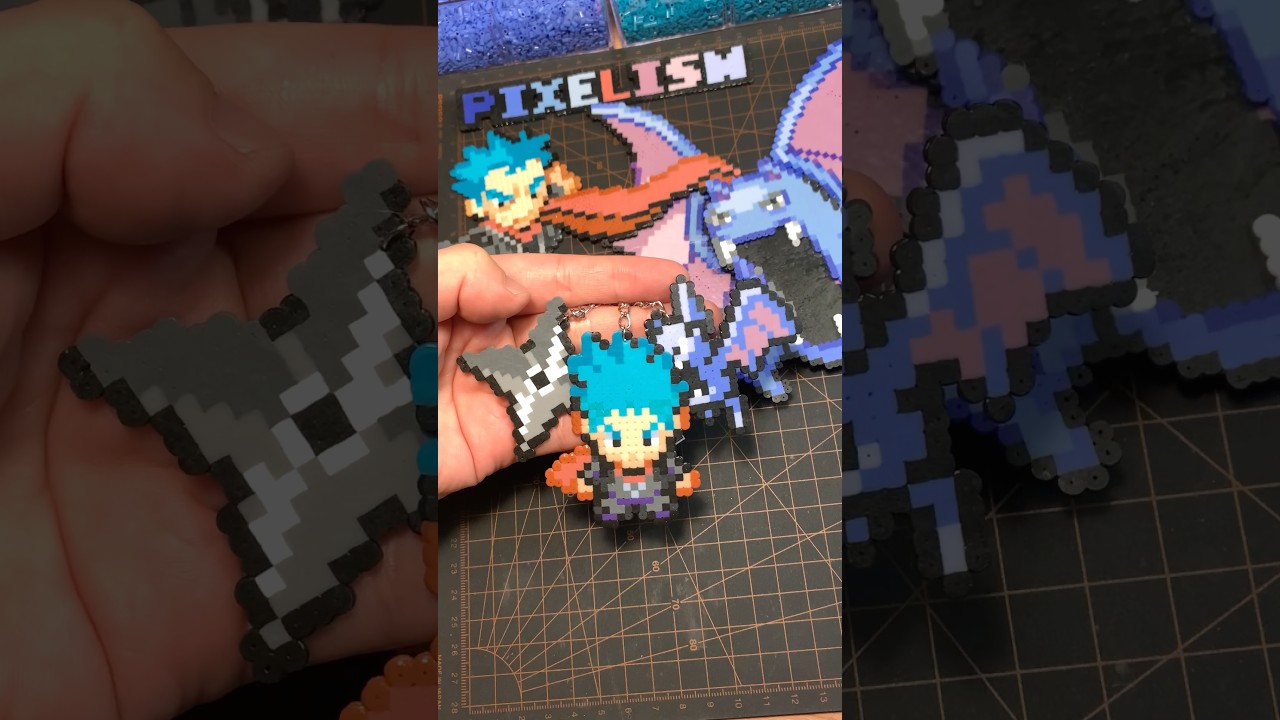 Pokemon Gacha - GymLeader Koga / golbat EliteTrainer perlerbeads #pokemon#golbat#koga#perlerbeads