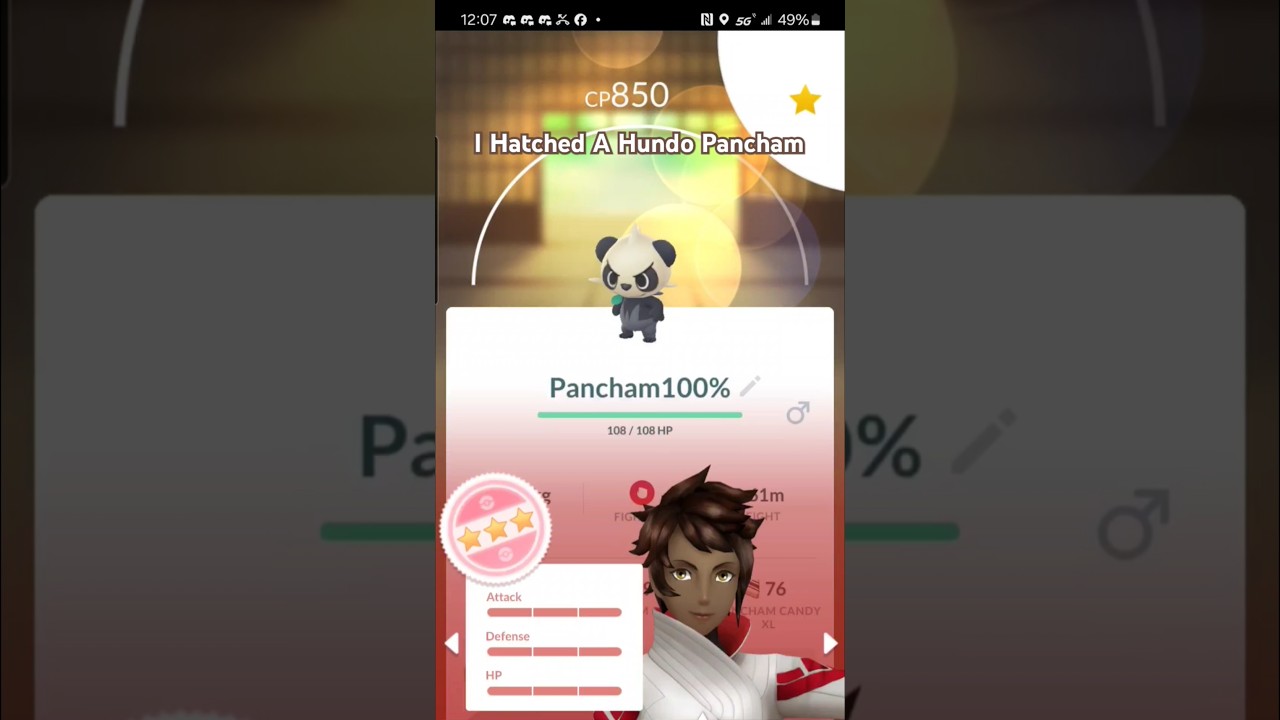 Pokémon GO I Hatched A Hundo Pancham From 12km Egg#hundo #pancham  #Pokémon go