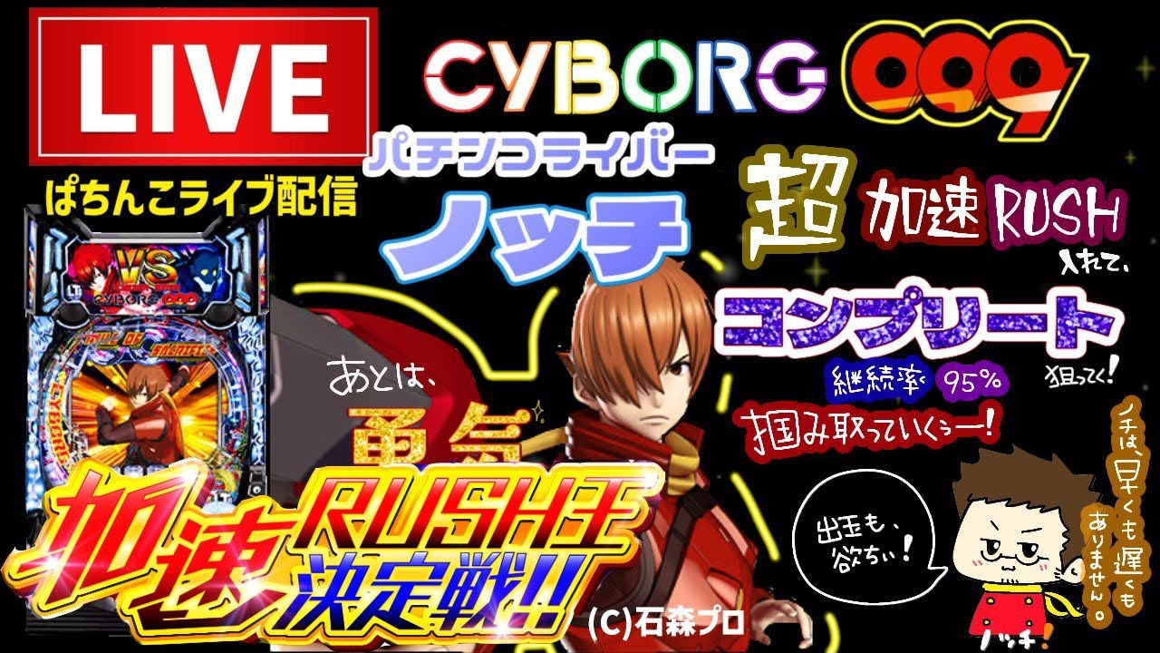 【最新台】サイボーグ009ラッキートリガー199verパチンコライブ配信